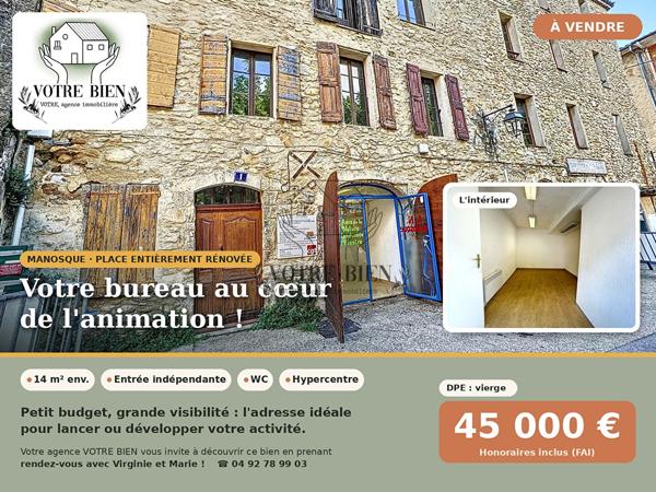 Local commercial Manosque 14 m2