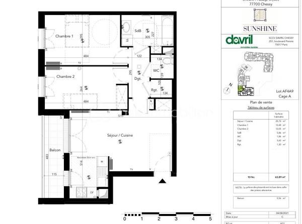 Situé dans le nouveau quartier de Chessy, à environ 8 minutes à pied de la gare, découvrez ce magnifique appartement F3, appartement très ressent, dans un environnement calme, neuf et proche de toutes les commodités (commerces, écoles, transports ...).

Cet appartement comme neuf offre de très belles prestations :

Une pièce de vie lumineuse avec cuisine ouverte entièrement équipée et aménagée avec goût
Un balcon de près de 6m2,  exposé  sud, ouest  avec vue dégagée sans aucun vis-à-vis
Deux grandes chambres
Une spacieuse salle de bain
Un cagibi / espace de rangement
Une place de parking en sous-sol sécurisé
Une cave privative

Le tout dans une résidence récente et sécurisée, au cœur d’un quartier en plein essor.
Belles prestations, parquet , cuisine Cuisinella full équipée, aucun frais à prévoir, volets roulants motorisés .


📍 Idéal pour une famille, un jeune couple ou un investissement locatif.

À visiter sans tarder !