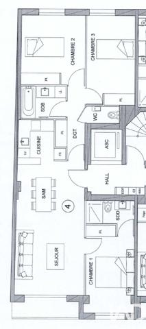 Appartement à vendre 4 pièces 78 m² Bordeaux