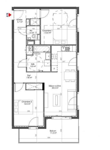 Appartement à vendre 3 pièces 66,2 m² Sainte-Foy-lès-Lyon