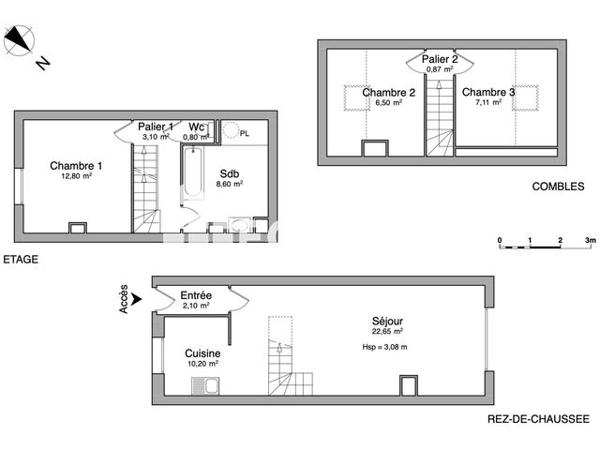 Location Appartement 3 pièces 74.7 m² - 19 RUE DE MULHOUSE Tourcoing 59200