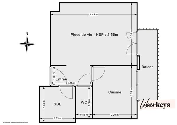 Un studio coup de cœur qui n'en a pas tout à fait l'esprit – 27,9 m² avec balcon et vue dégagée à Chelles