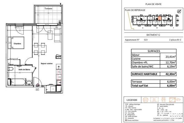 Appartement à vendre 2 pièces 42 m² Manosque