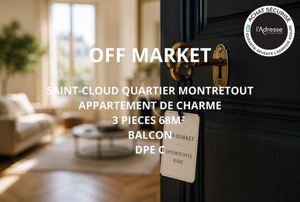 SAINT-CLOUD QUARTIER MONTRETOUT - 3 PIÈCES DE 68 M² AVEC BALCON