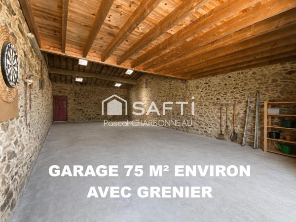 MAISON ANCIENNE EN PIERRES  3 CHAMBRES CADRE VERDOYANT GRANDE DEPENDANCE ATTENANTE 75 M²