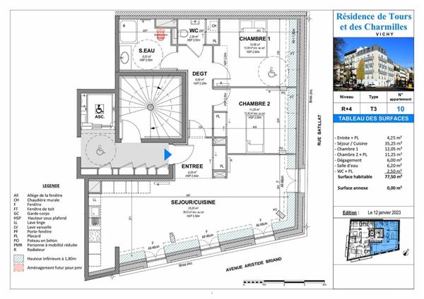 Appartement à vendre  2 pièces •  Vichy