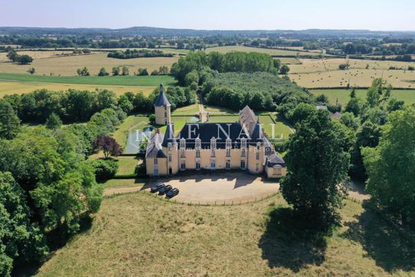 Beau domaine de 108 hectares à vendre dans la Sarthe avec Château Monument historique
