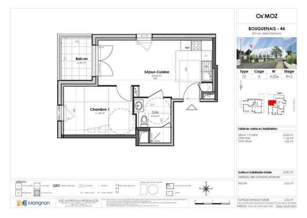 Appartement 2 pièces - 44340 Bouguenais