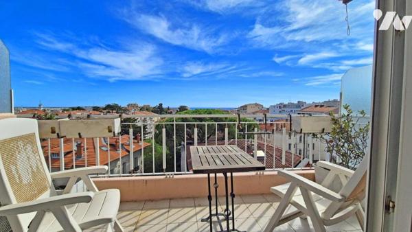 Quartier des Anglais "Oxford" / Square Carnot – 4 pièces avec terrasse, vue mer et stationnement.