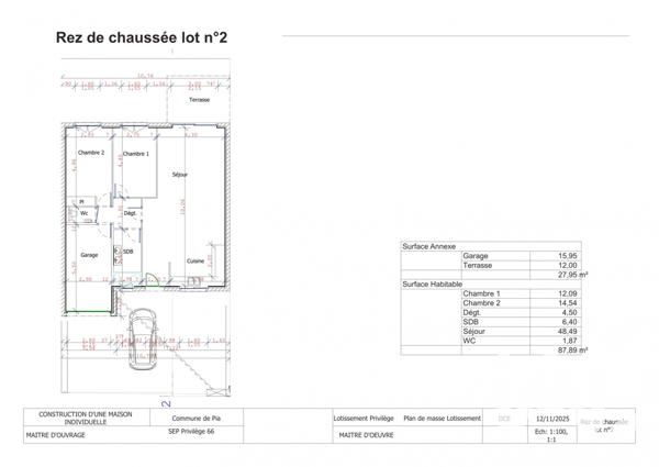 Maison à vendre 3 pièces 88 m² Pia