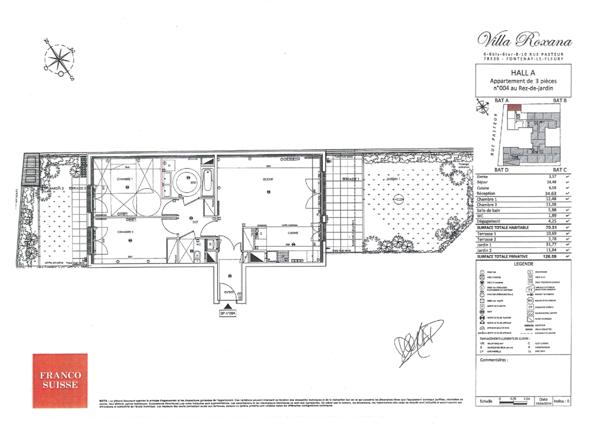 Appartement  3 pièces en RDJ - Résidence Villa Roxana