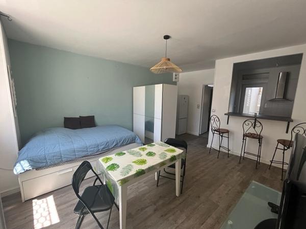 Vous cherchez à louer un grand studio meublé de 28 m² rénové avec grand jardin à Orange ? Orange