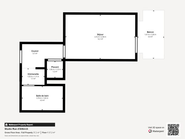 Appartement Strasbourg 1 pièce 25.2 m2