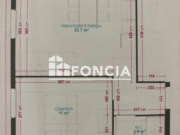 À vendre Studio 34.7 m² - Aix-les-bains 73100