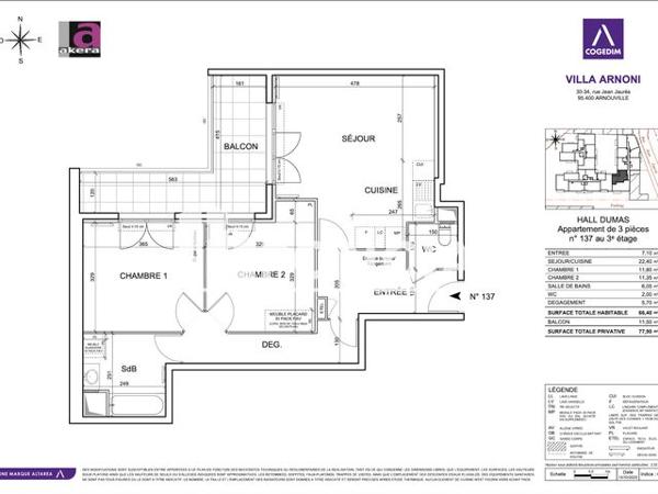 Location Appartement 3 pièces 66.4 m² - 30 34 RUE JEAN JAURES Arnouville 95400