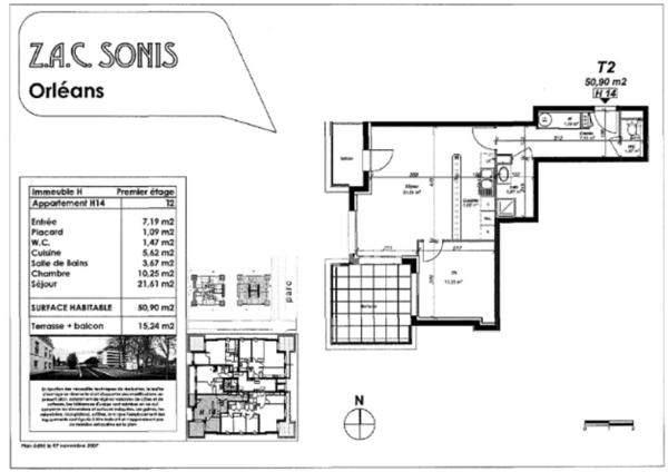 Appartement 2 pièces à louer à Orléans - QUARTIER DUNOIS