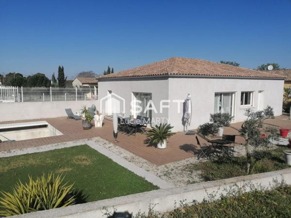 Maison plain pied, vue dégagée en face d'une zone natura 2000 et prés des commodités