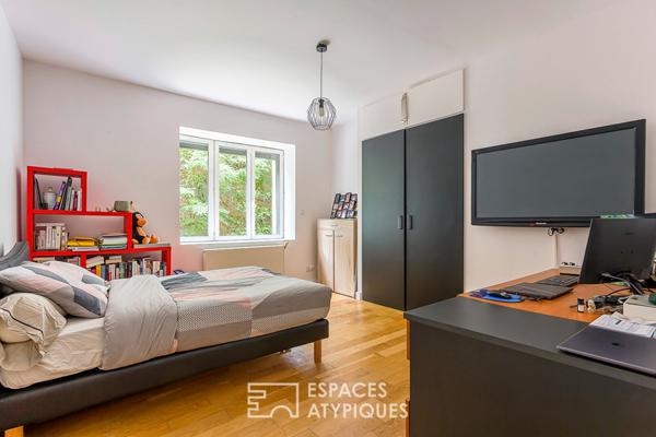 Appartement rénové dans un ancien moulin avec terrasse