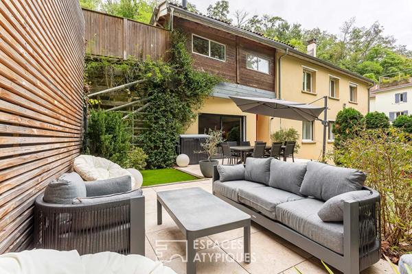 Appartement rénové dans un ancien moulin avec terrasse