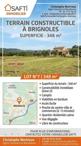 Terrain à bâtir proche de Brignoles, villas R+1