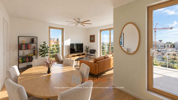 Duplex en dernier étage avec vue dégagée