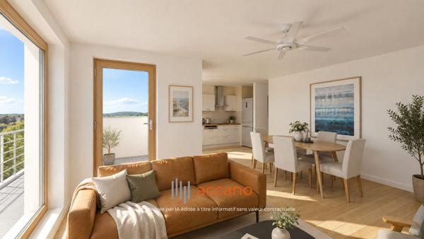 Duplex en dernier étage avec vue dégagée