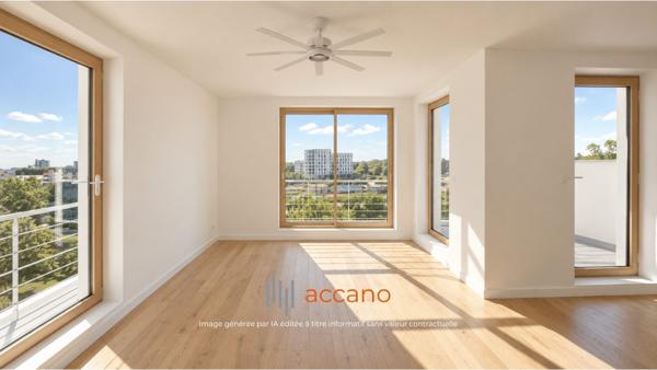 Duplex en dernier étage avec vue dégagée