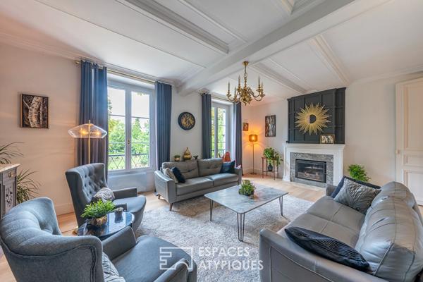 Appartement au coeur d’un ancien moulin rénové et dans un parc arboré.