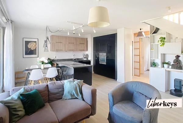 Duplex T5 traversant / Rillieux-village / dernier étage / terrasse ouest / stationnement