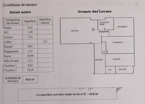 Appartement 3 pièces - 44100 Nantes