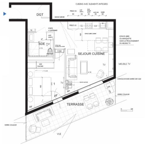 Appartement 2 pièces - 50 m²