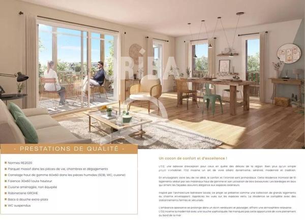 Dernier étage T4 de 92,72 m² vue mer!