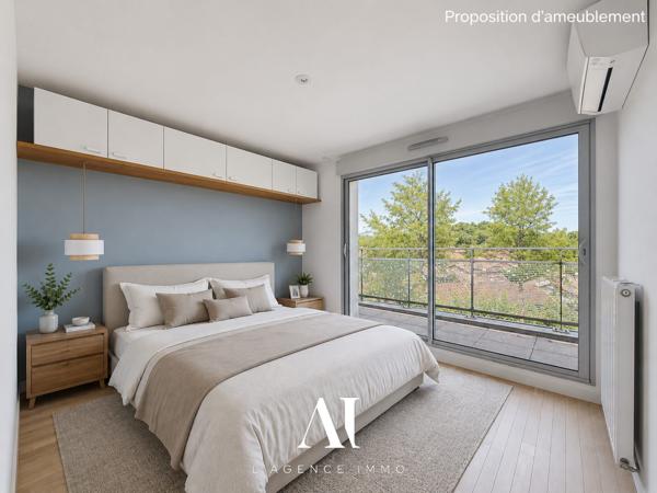 Appartement T3 en dernier étage avec une grande terrasse filante de 19 m2 , climatisation, parking souterrain, cave et vue dégagée, 01210 FERNEY-VOLTAIRE