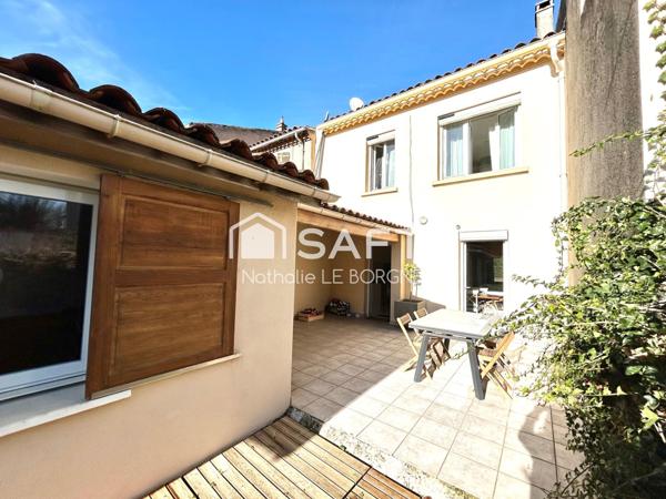 Maison de ville avec jardin et grand garage