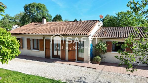Maison plain-pied, 4ch, Séjour, Garage, Piscine