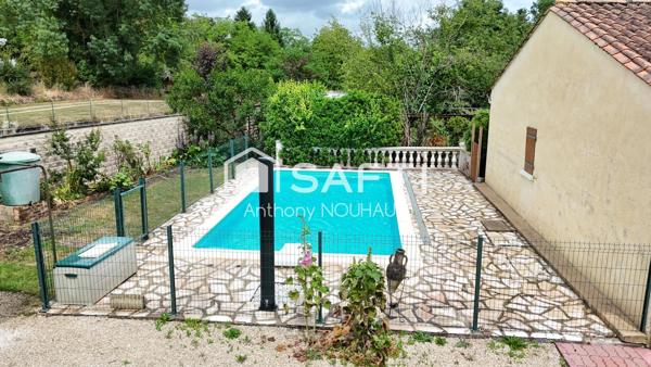 Maison plain-pied, 4ch, Séjour, Garage, Piscine