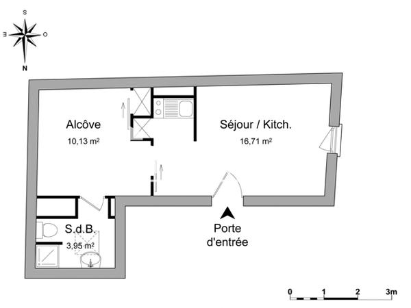 Location Studio 30.79 m² - 28 RUE D'AUZETTE Limoges 87000