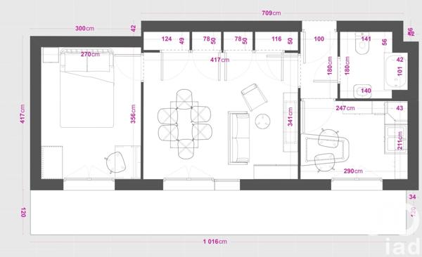 Appartement à vendre 2 pièces 37 m² Thonon-les-Bains