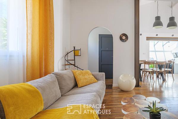 Maison rénovée avec patio et spa