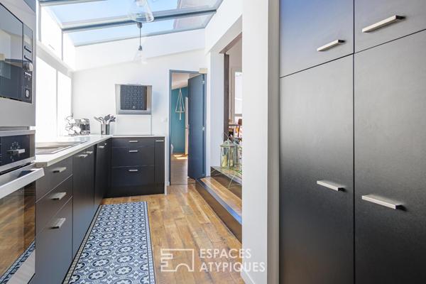 Maison rénovée avec patio et spa