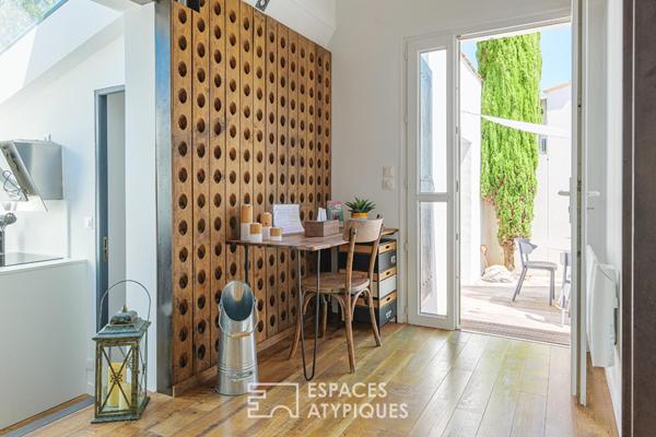Maison rénovée avec patio et spa