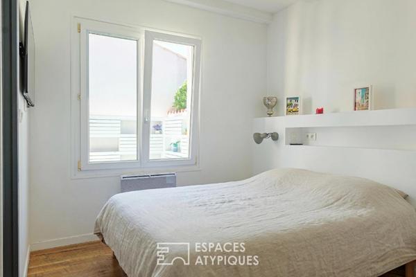 Maison rénovée avec patio et spa