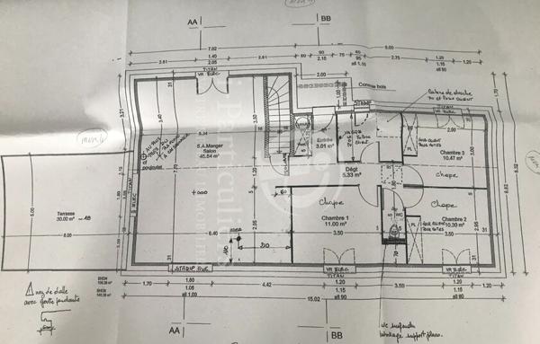 Rive-De-Gier villa 92 m2 et sous-sol complet sur 905 m2 terrain