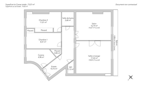 Appartement Paris 17 e - JOUFFROY D'ABBANS / MALESHERBES