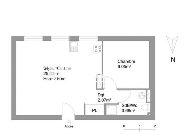 Location Appartement 2 pièces 40.13 m² - 150 RUE LAREVELLIERE Angers 49100