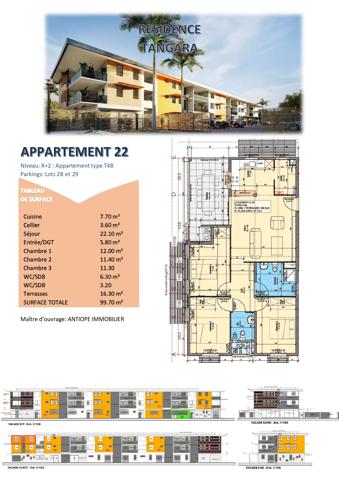 Appartements T4 avec terrasse dans résidence neuve