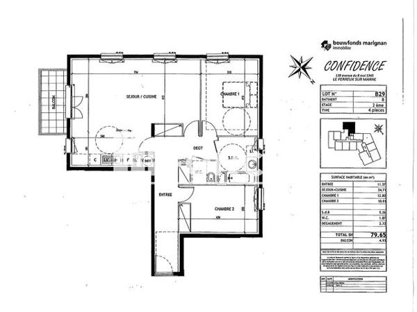 Location Appartement 3 pièces 79.7 m² - 2 IMPASSE LEDRU ROLLIN Le Perreux 94170