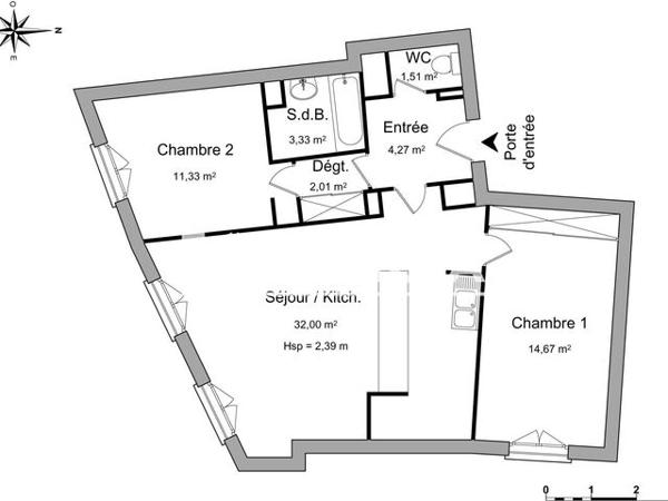 Location Appartement 3 pièces 69.1 m² - 11 RUE FLOIRAC Agen 47000