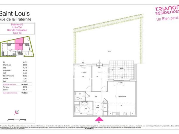 Location Appartement 3 pièces 67 m² - RESIDENCE EUREKA Saint Louis 68300