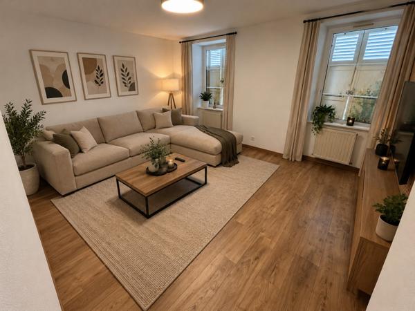 Guebwiller – Appartement T3 rénové à neuf, avec cave et extérieur partagé